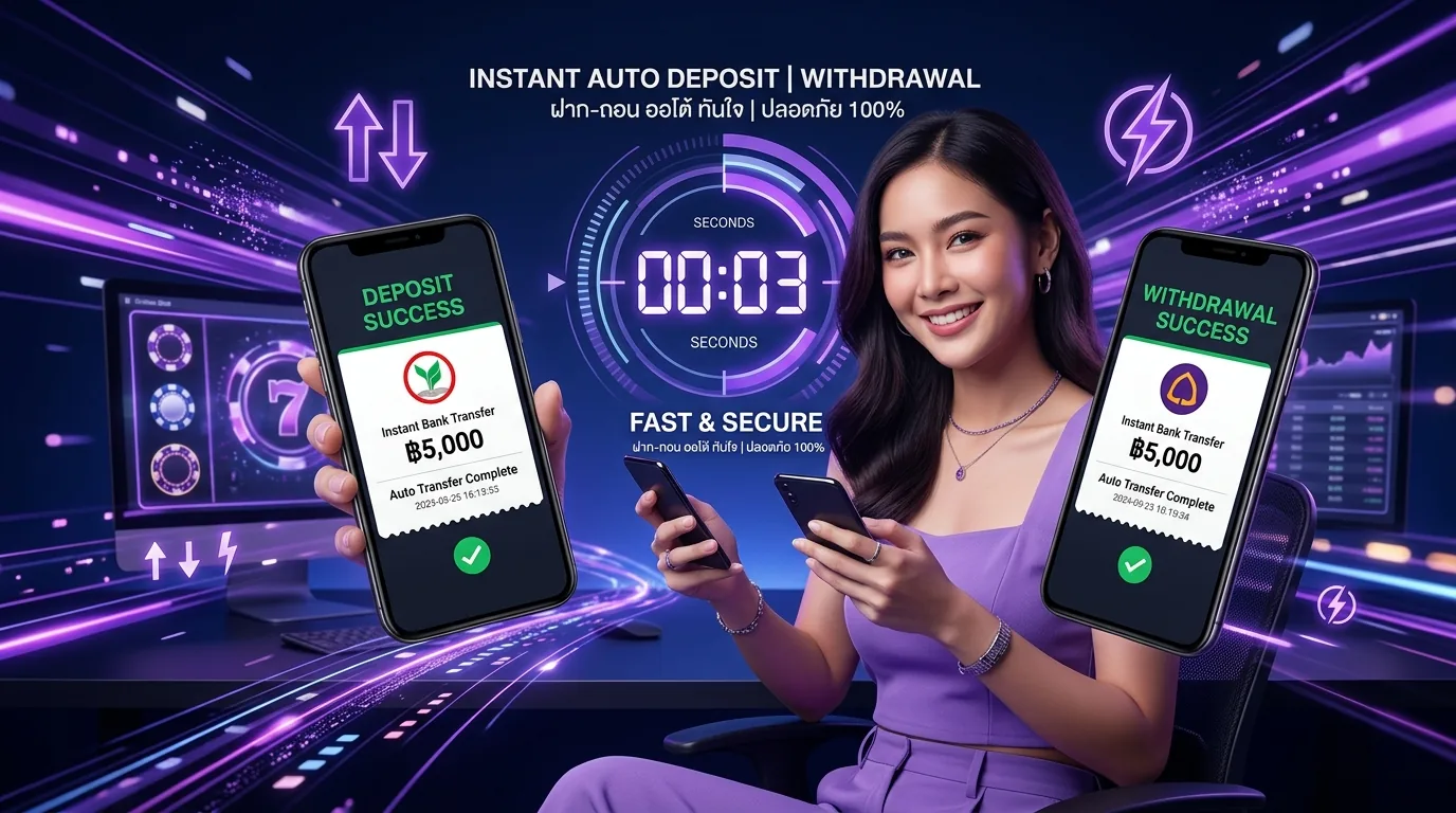 เว็บตรงสล็อต ฝากถอนออโต้ ระบบอัตโนมัติ เร็วภายใน 30 วินาที